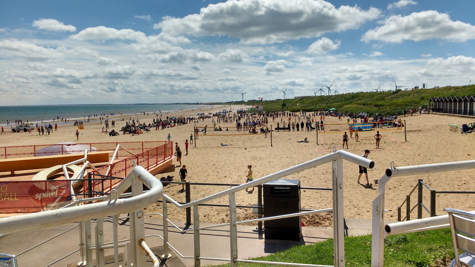 Foto van Bridlington South beach met blauw puur water oppervlakte