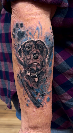 Explore religious elbow tattoo ideas, creative tattoo ideas in Brunswick, available at Brunswick Tattoo Company