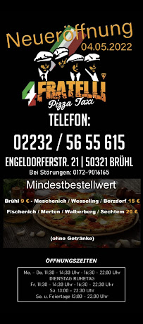 Pizza Taxi 4 Fratelli Brühl à Brühl menu