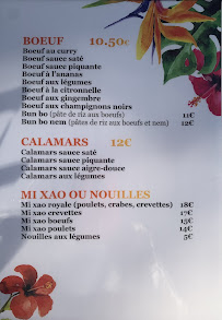Carte du Restaurant Nha Trang à Narbonne