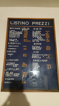 Menu du Al pocjar à Villafredda