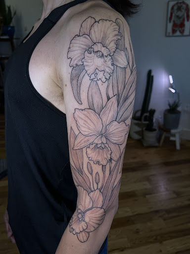 Explore devil tattoo ideas, creative tattoo ideas in Brooklyn, available at Nopal Tattoo Studio