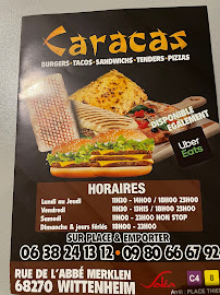 Caracas à Wittenheim menu