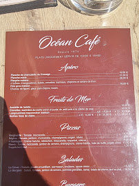 Carte du L'Océan Café à Les Sables-d'Olonne