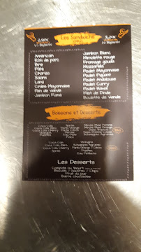 Dog Sandwichs à Lille menu
