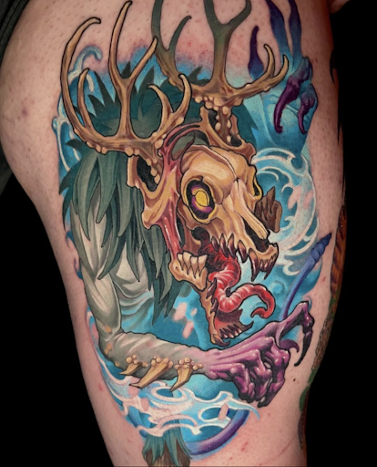 Explore mickey mouse tattoo ideas, creative tattoo ideas in Omaha, available at Evil Eye Tattoo Studio