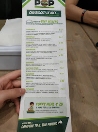 Menu / carte de POP La Piazzetta à Naples