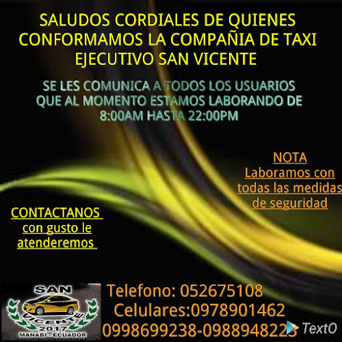 Compañia de taxi ejecutivo san vicente - San Vicente