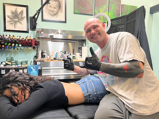 Explore hawaiian island tattoo ideas, creative tattoo ideas in Destin, available at Atomic Frog Tattoo