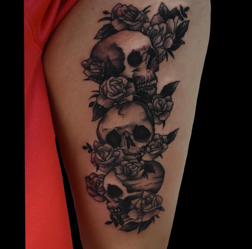 Explore fire sign tattoo ideas, creative tattoo ideas in Temecula, available at Sea Hag Tattoo Parlour