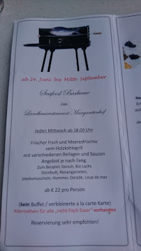 Restaurant-Margaretenhof à Fehmarn menu