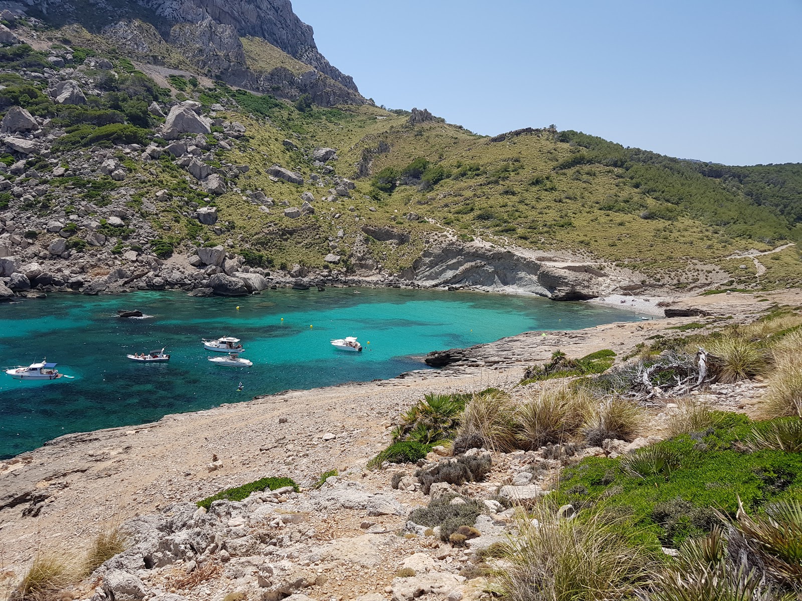 Foto von Cala Figuera mit graue kiesel Oberfläche