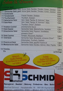 Pizza Express Mariano à Sigmarszell carte