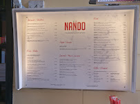 NANDO à Bellagio menu