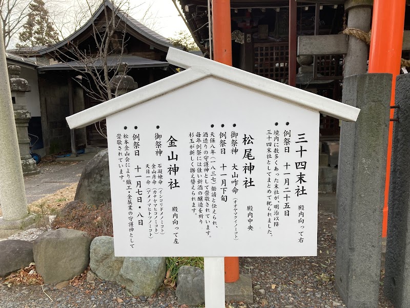 金山神社 松尾神社 三十四末社