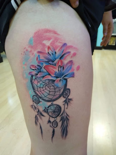 Explore solar system tattoo ideas, creative tattoo ideas in Hereford, available at Slow Pain Tattoo Body Art Studio