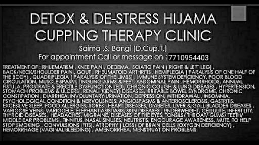 DETOX & DE-STRESS HIJAMA CUPPING THERAPY CLINIC