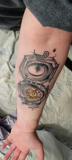 Explore cool leg tattoo ideas, creative tattoo ideas in Merrick, available at Three Kings Tattoo Long Island