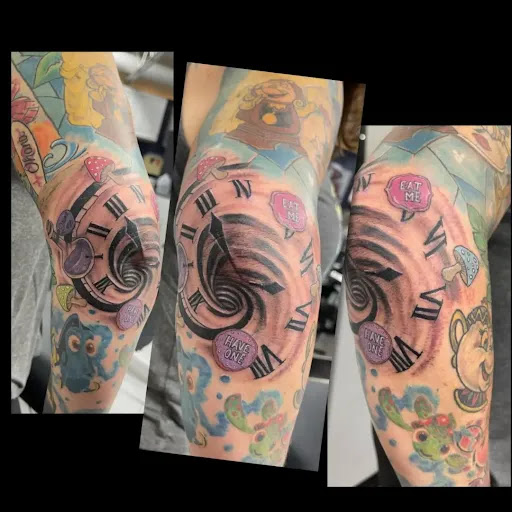 Explore full hand tattoo ideas, creative tattoo ideas in Oak Forest, available at Peace Of Art Tattoo And Art Studio