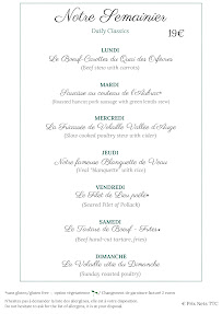 Restaurant français Le Caveau du Palais à Paris - menu / carte