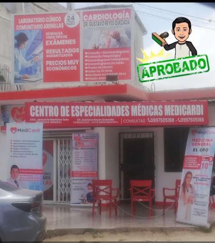 Opiniones de MEDICARDI CENTRO DE ESPECIALIDADES Y LABORATORIOCLINICO en Arenillas - Médico