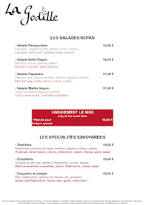 Restaurant français La Godille à La Plagne-Tarentaise (la carte)