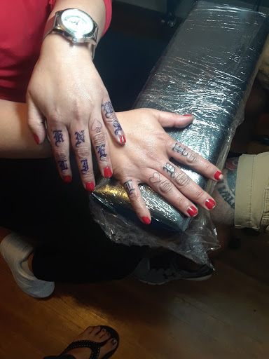 Explore mask tattoo ideas, creative tattoo ideas in Amarillo, available at Puppeteer Ink Tattoo Studio