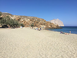Paralia Roukounas'in fotoğrafı geniş bir kıyı şeridi ile birlikte