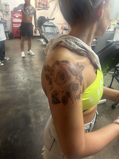 Find in between boob tattoo ideas for your next unique tattoo in Weatherford at 1ST REVELATION TATTOO