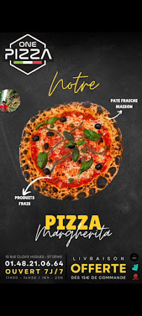 One Pizza -Pizza fraîche au feu de bois - halal à Saint-Denis menu