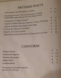 Menu du Così Com'è à Rome