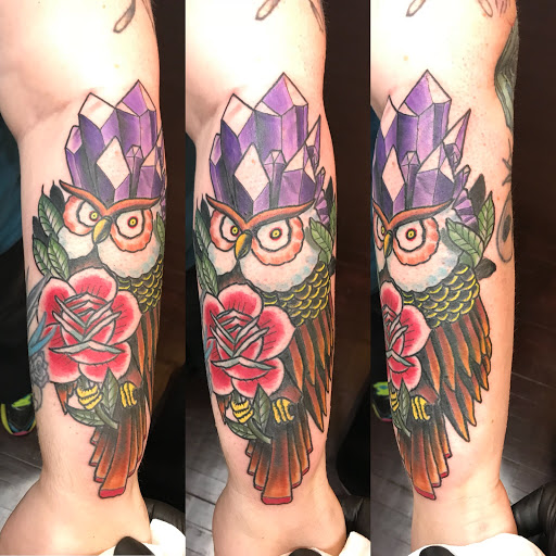 Explore dog nose tattoo ideas, creative tattoo ideas in Kansas City, available at Golden Stag Tattoo and Gallery