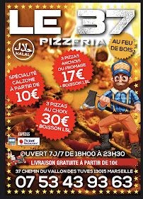 Menu / carte de Le 37 pizzeria à Marseille