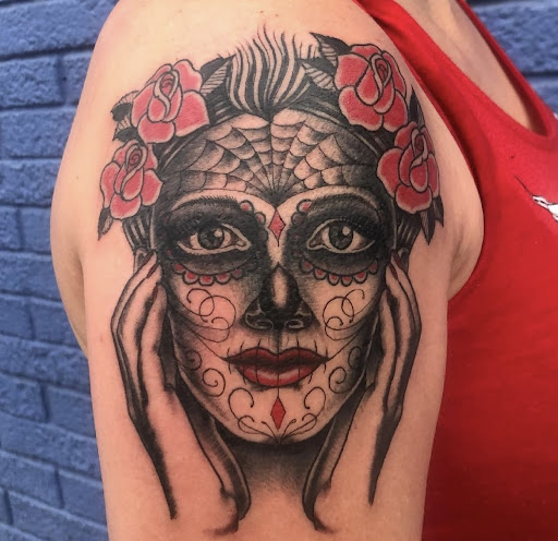 Explore iron maiden tattoo ideas, creative tattoo ideas in New Orleans, available at Downtown Tattoos and Piercing