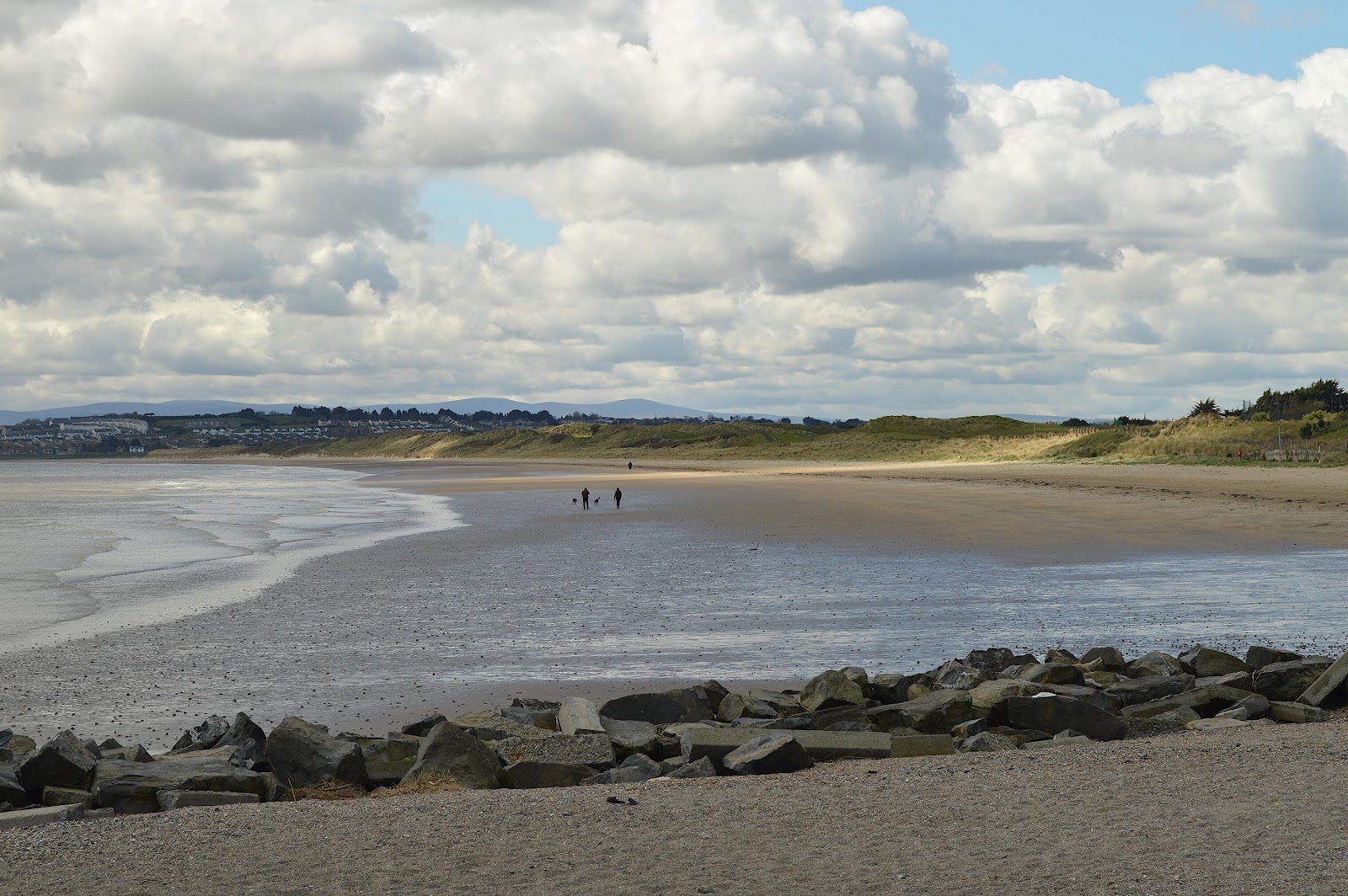 Photo of Donabate beach backed by cliffs
