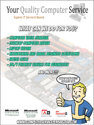 Computer Repair Service «Your Quality Computer Service», reviews and photos, 9210 Fowler Ave, Pensacola, FL 32534, USA