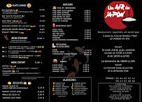 Menu / carte de Un Air du Japon à Le Châtelet-en-Brie