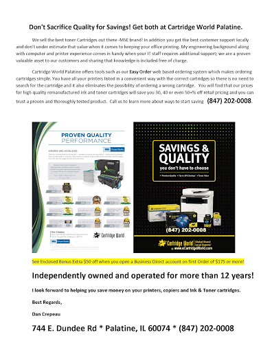 Toner Cartridge Supplier «Cartridge World», reviews and photos, 744 E Dundee Rd, Palatine, IL 60074, USA