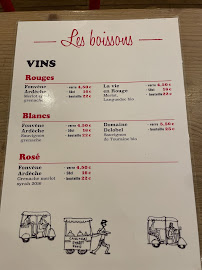 Canal Thaï à Paris menu
