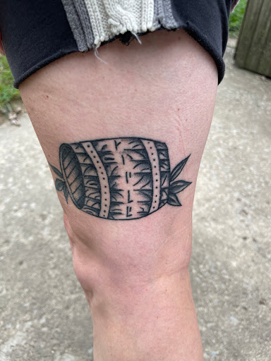Explore women's tattoo placement ideas, creative tattoo ideas in Geneva, available at The Lonesome Rose Tattoo Parlor