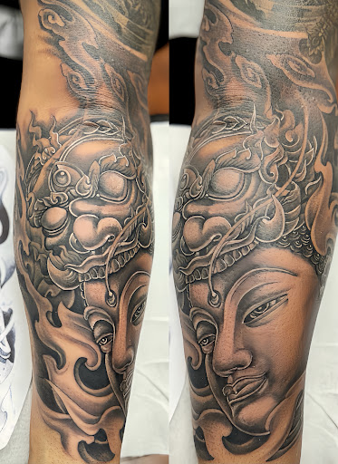 Explore tattoo on buttock ideas, creative tattoo ideas in Seattle, available at Dragon Tattoo