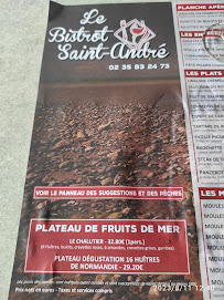 Le Bistrot Saint-andré à Mers-les-Bains menu