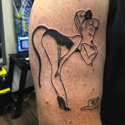 Explore teddy bear tattoo ideas, creative tattoo ideas in Richmond, available at Art Period llc Tattoos and Artwork by Leigh Odom