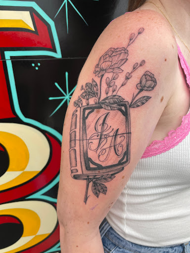 Explore marine corps sleeve tattoo ideas, creative tattoo ideas in Kingsland, available at Second Skin Tattoo