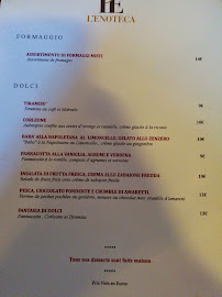 Restaurant italien L'Enoteca à Paris - menu / carte