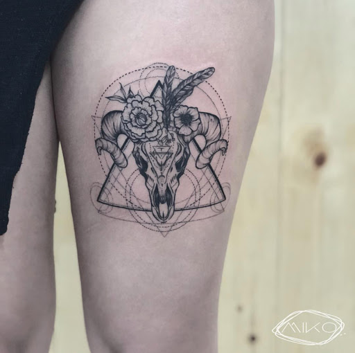 Explore mens tattoo sleeve idea, creative tattoo ideas in New York, available at Red Baron Ink Tattoo and Piercing