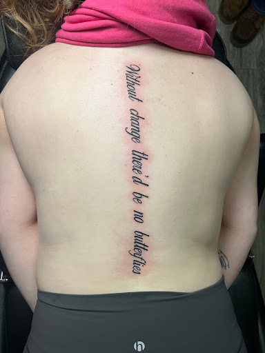 Explore donut tattoo ideas, creative tattoo ideas in Northern Cambria, available at Chey Kline Tattoos LLC