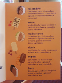 Menu / carte de BigWhite Gelateria à San Polo d'Enza