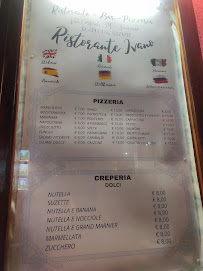 Menu / carte de Ivano Pizza al Volo à Sanremo