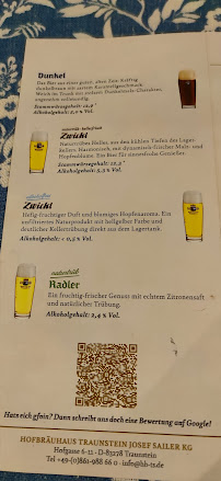 Bräustüberl Hofbräuhaus Traunstein à Traunstein menu